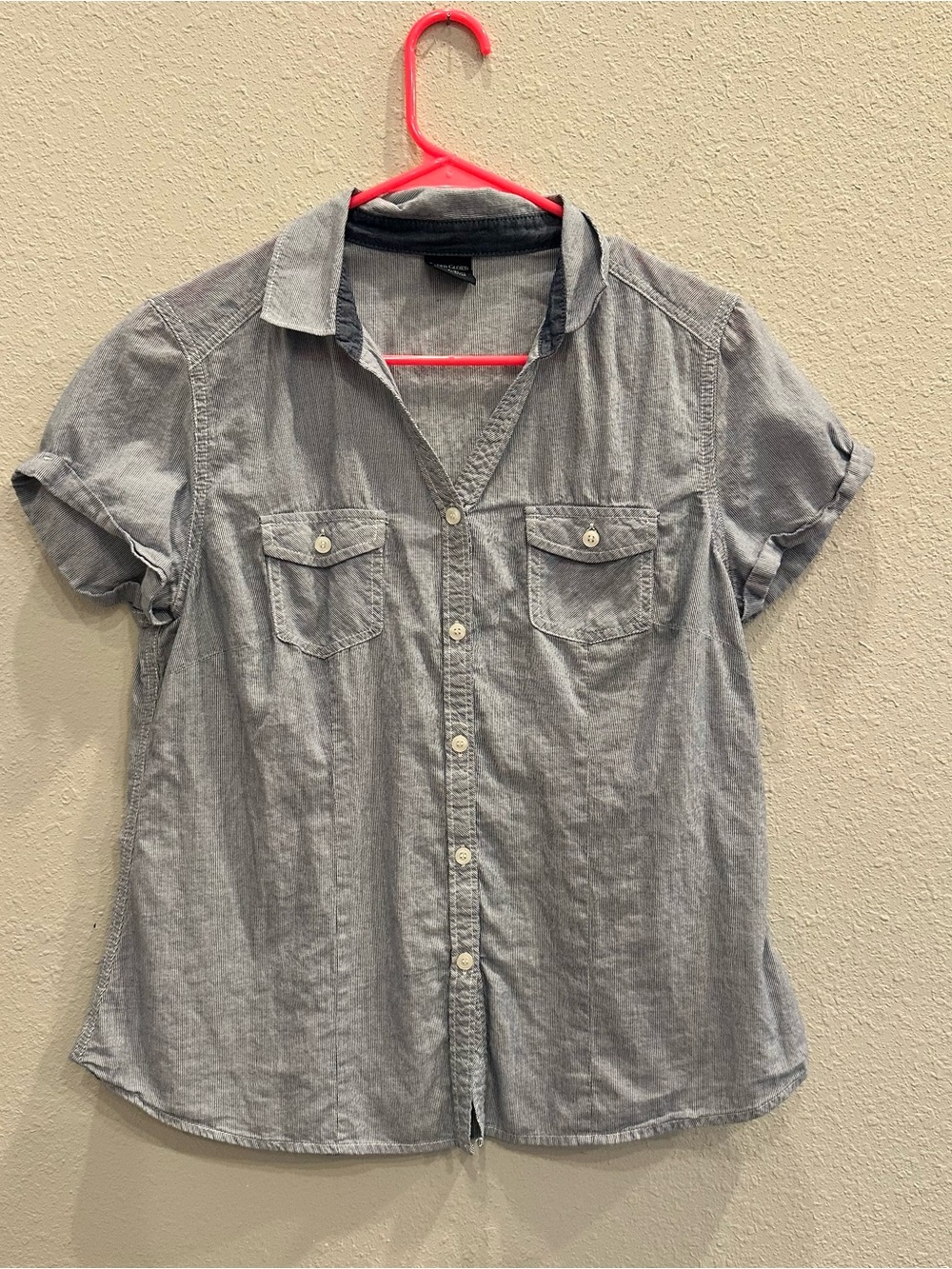 Faded Glory Chambray Button Down Shirt Medium Western Coastal Cowgirl